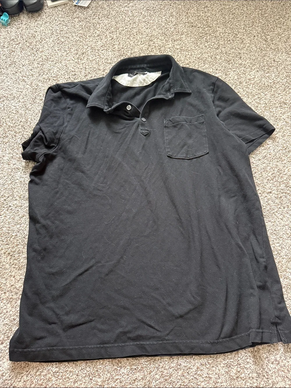 Banana Republic Black Polo with Chest Pocket